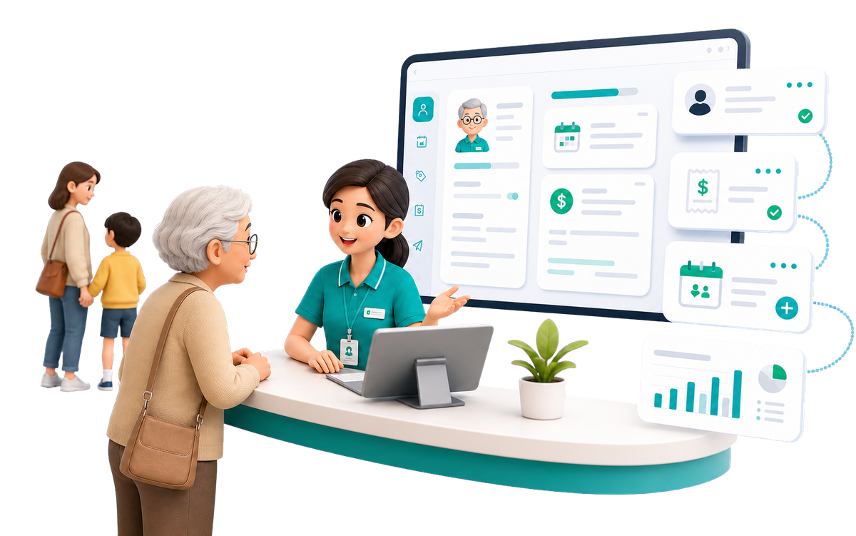 Virtual illustration of the service centre digital operations platform
